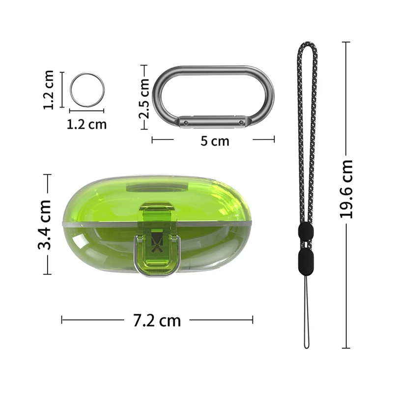 Headphone Holder Case Wireless Earphones TPU Cover With Lanyard Hook Shock Absorption Case For Beats Fit Pro Easy Install -D