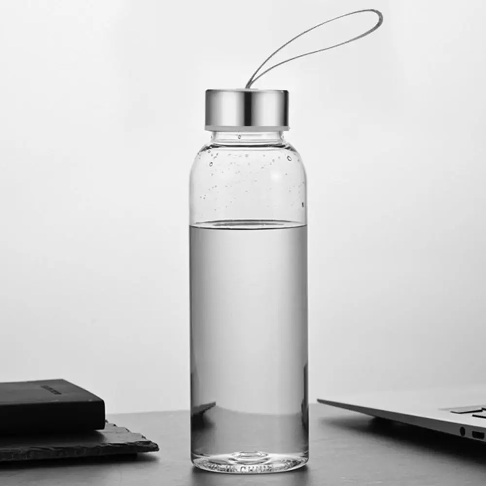 Petite Bouteille D'Eau En Verre Borosilicate 300ml Portable Transparente Avec Graduation - Gourde Compacte Pour Sport, Randonnée, Bureau