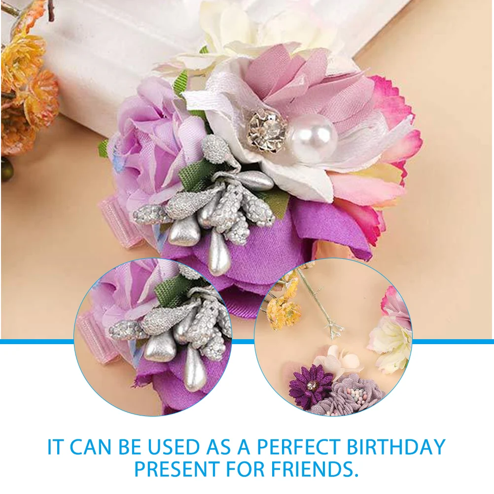 

3pcs Fabric Flower Clips Kids Hair Ornamentchildren Flower Headdress Lightweight Comfortable For Weddings Birthdays Homecoming