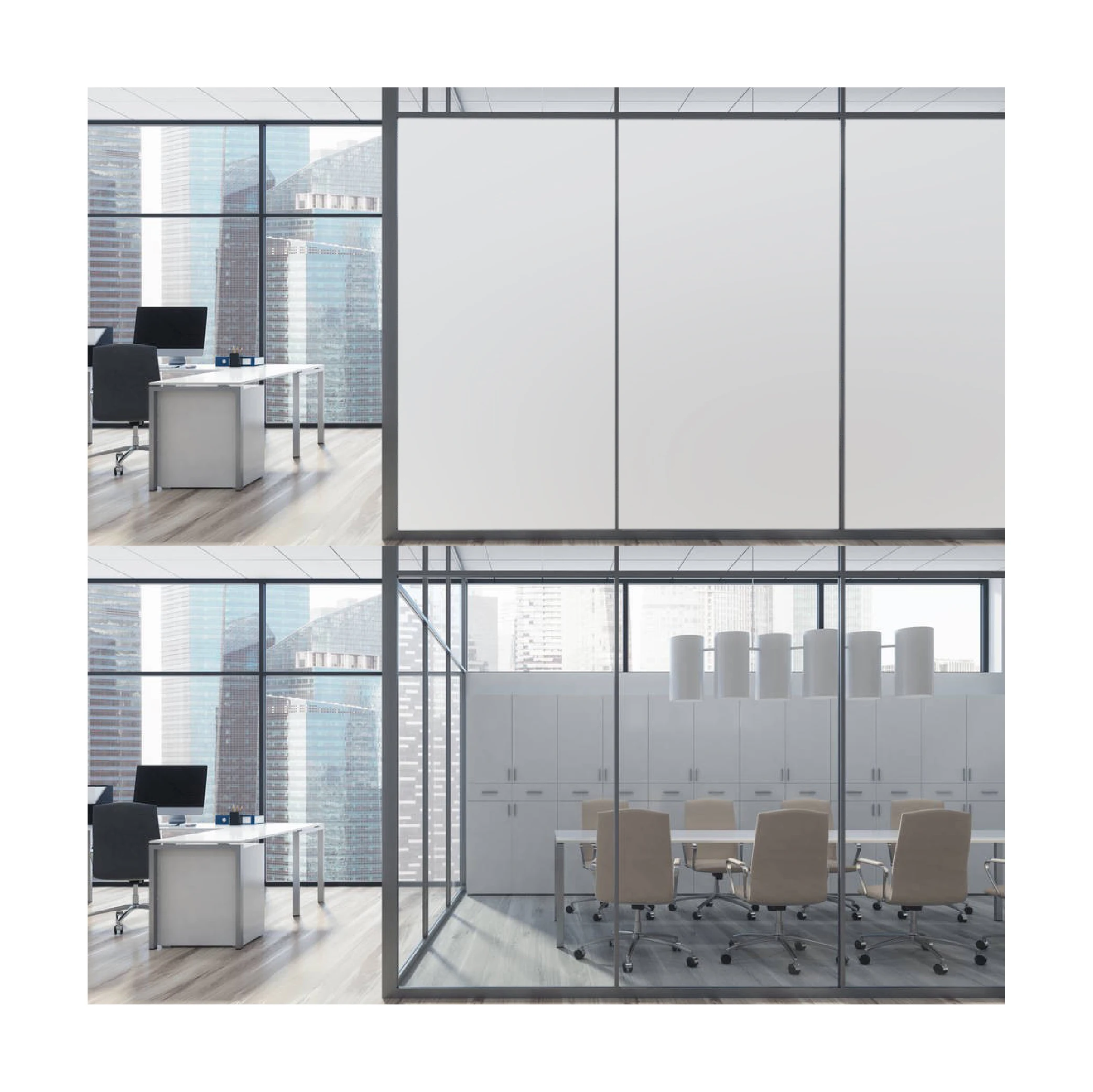 Self-Adhesive White Pdlc Glass Film for Privacy Protection Smart Electric Film
