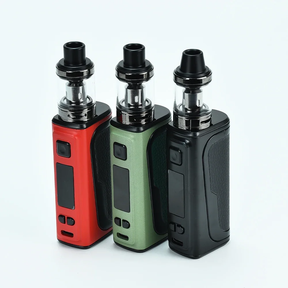 Wolf coolvape kits de vaporizador de cigarro e5 120w mod kit cigarros eletrônicos vape embutido 1800mah tela oled 2.5ml atomizador