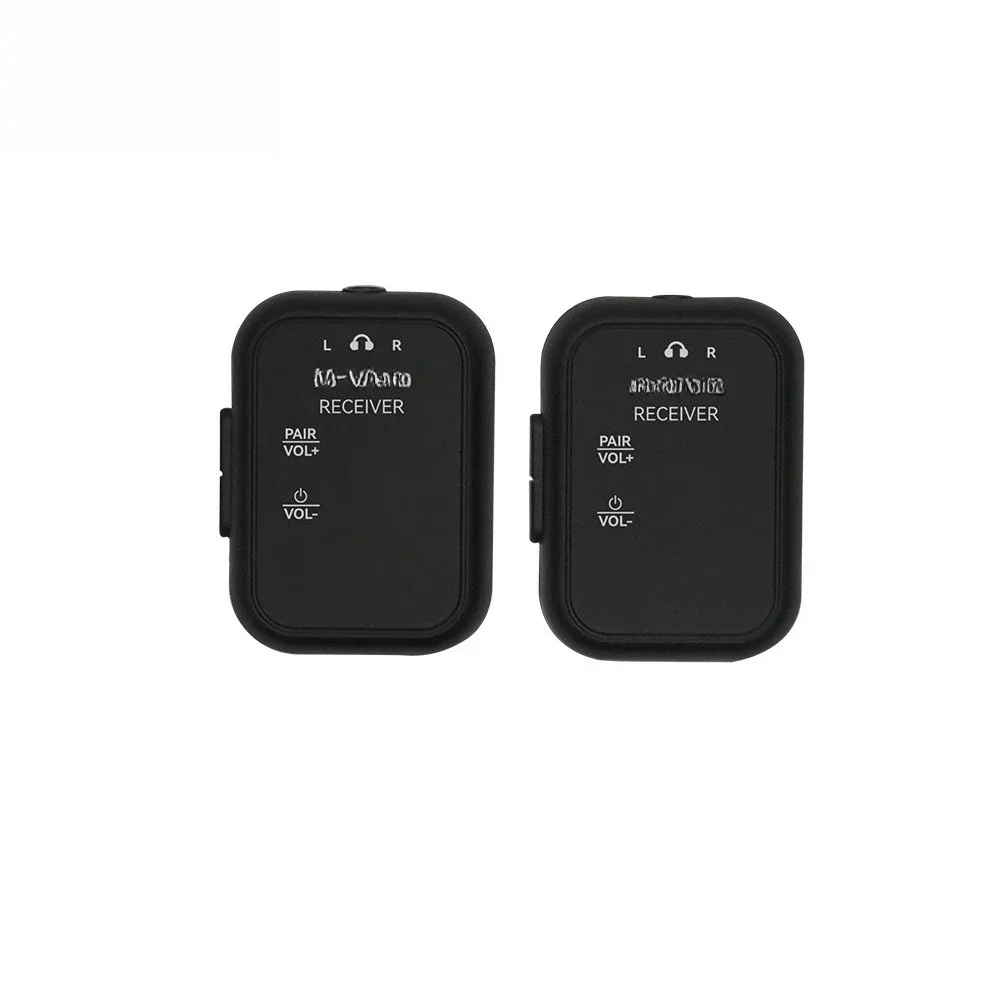

Wireless audio transmitter receiver portable wireless monitor earphone monitor with charging compartment
