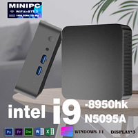 Portable Mini PC Intel Celeron N5095 Office Study Computer Intel Core i9 8950HK Handheld Pc Wifi6 BT5.2 Ethernet i9 Small Minipc
