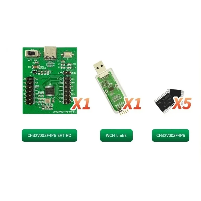 CH32V003F4P6 Development Board Kit QingKe RISC-V2A MCU Development Application Evaluation