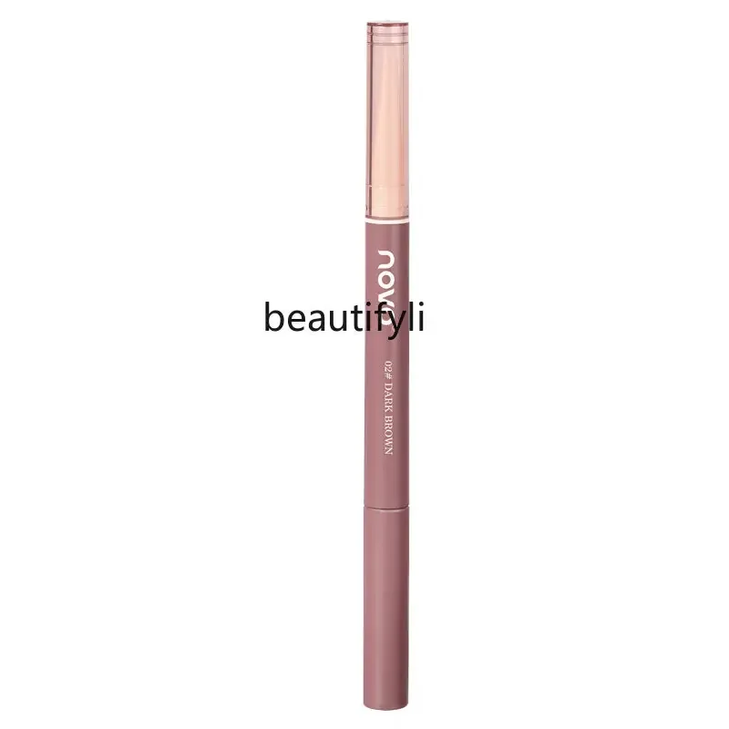 yj Double-Headed Eyebrow Pencil Long Lasting Waterproof Non-Decolorizing Eyebrow Cream Two-in-One for Lazy People