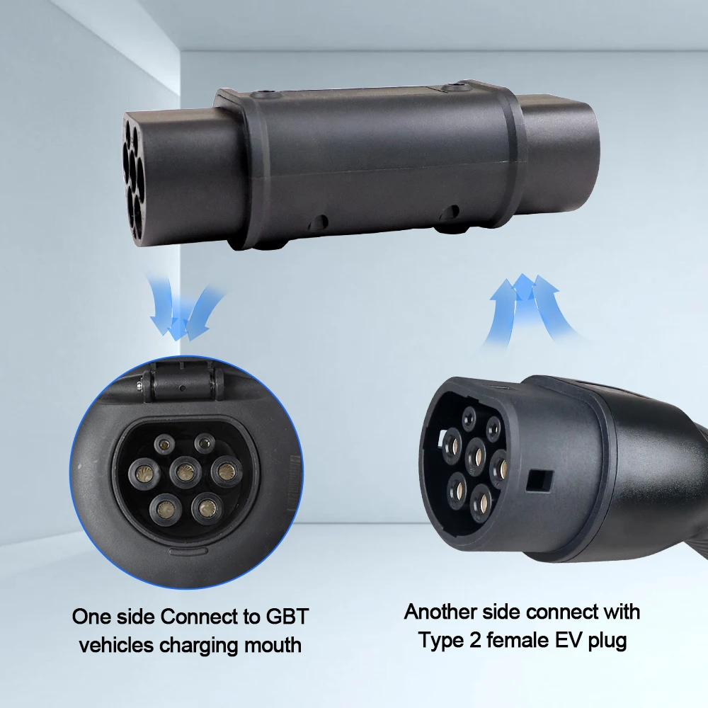 Type 2 to GBT EV Charger Adaptor IEC 62196 To GB China Standard EV Charger Converter Adapter 16A 32A for EVSE Charging