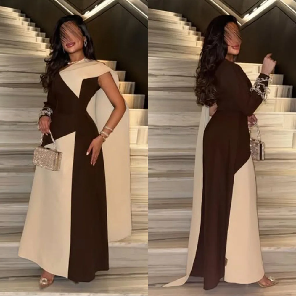 

Высокое качество по индивидуальному заказу с v-образным вырезом и пятном до щиколотки для свадебной вечеринки, контрастного цвета, расшитого бисером, на одно плечо для женщин Платье Корейский Стиль