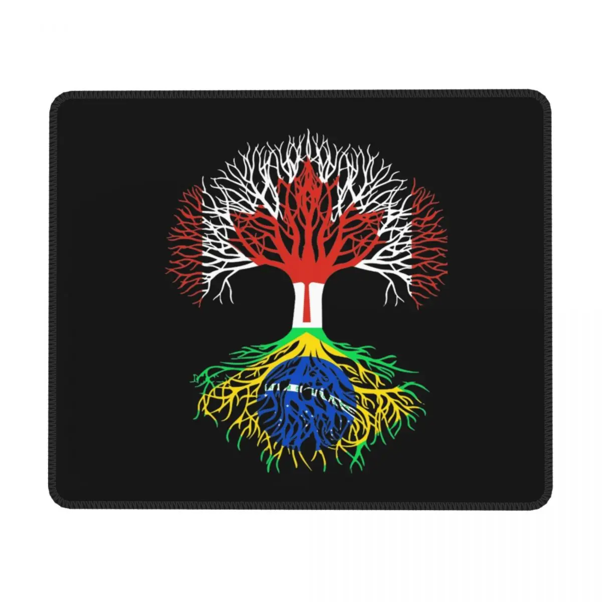 Canada Brazil Flag Tree Mouse Pad Computer Keyboard Mouse Mat Gamer Laptop Desk Mat Office Accessories Table Mats
