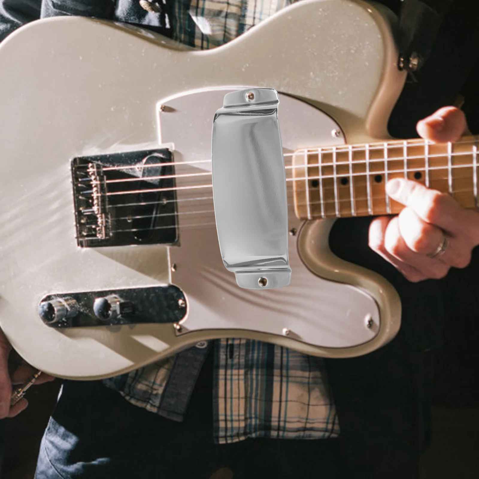 

Bass Pickup Cover Zinc Alloy Protector Humbucker Metal Covers Musical Instrument Compatible Easy Install Clean Anti Rust Stain