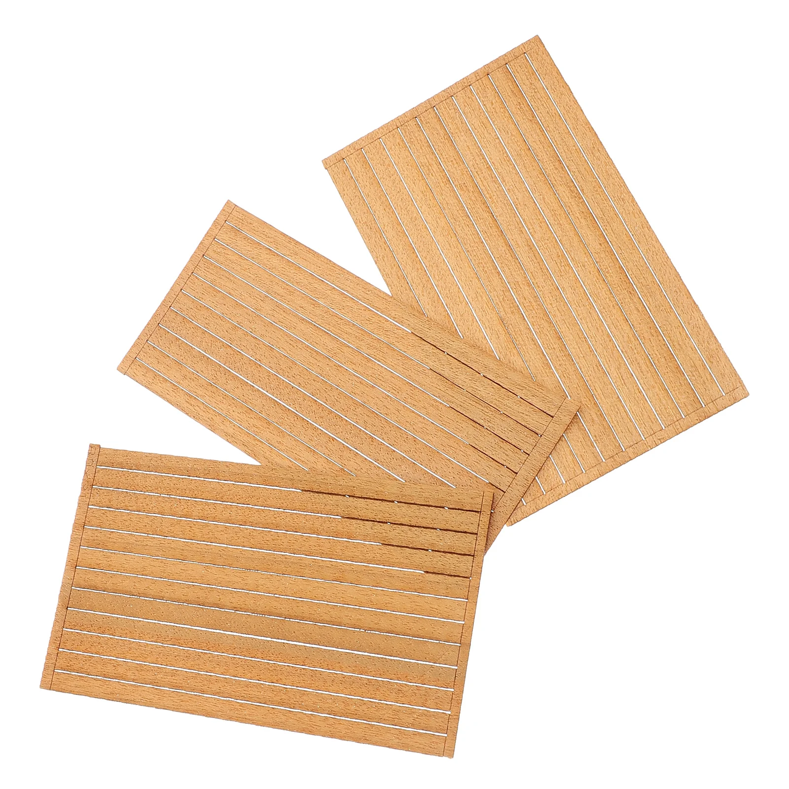 

80pcs Wooden Strips Boat Decking Dollhouse Flooring Maple Oak Teak Mini Model Accessories Realistic Detail Sea