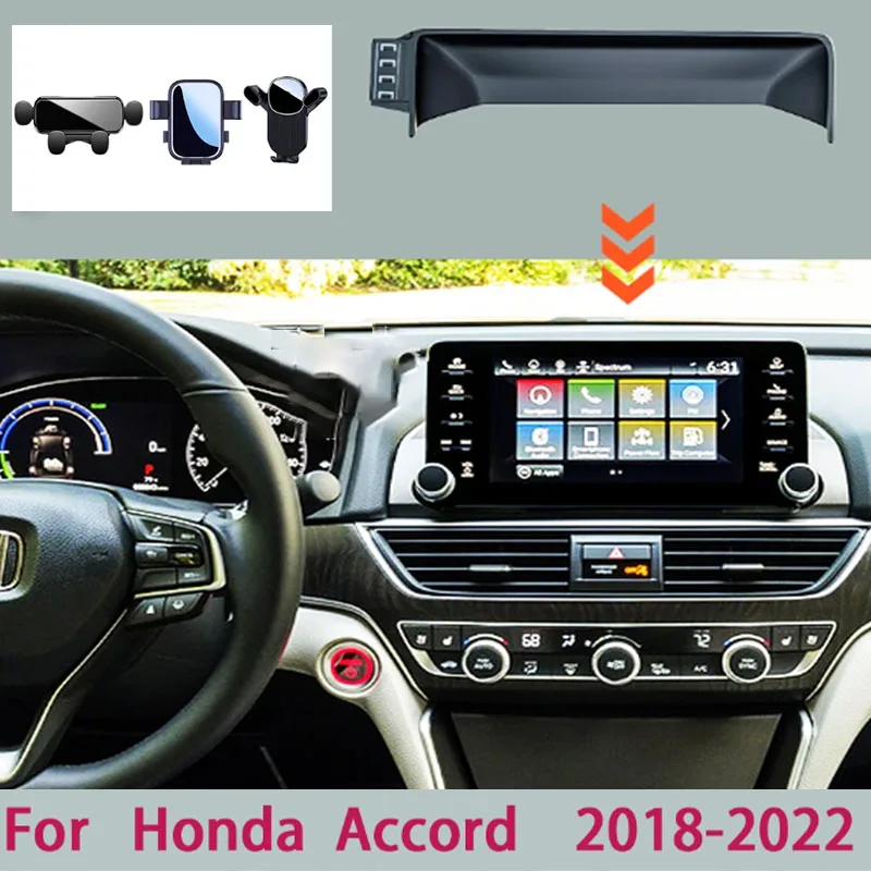 Car Phone Holder For Honda Accord 10th Gen CV 2018 2019 2020-2022 7/8-Inch Screen. Fixed Navigation Bracket Car Phone Holder