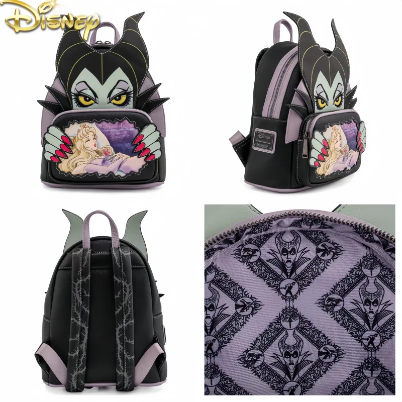 In Stock Loungefly Disney Maleficent Cartoon Backpack Princess Backpack Cute Cartoon Backpack Student Christmas Gifts