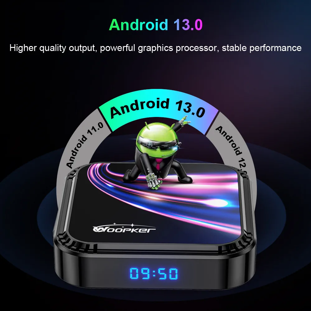 Woopker Android 13 TV Box K52 Rockchip RK3528 4GB 64GB 32GB Support 8K Smart TVBox Wifi6 BT5.0 2G 16G Global Edition Set Top Box