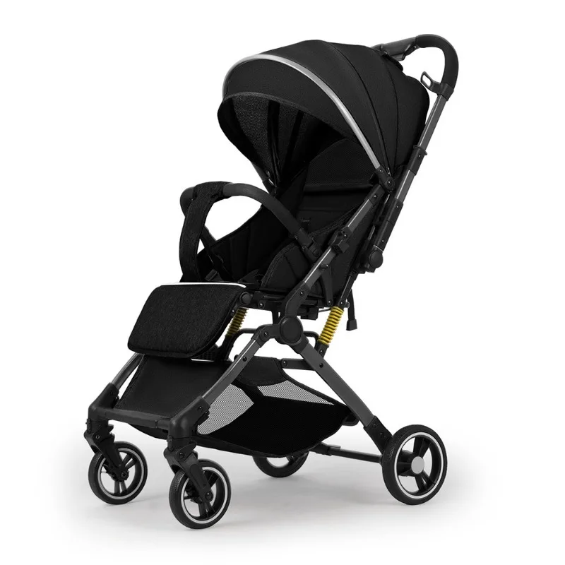 

High Landscape Lightweight Infant Stroller Two-way Push Trolley That Can Sit or Lie Down Foldable Travel Pram Baby Carriage