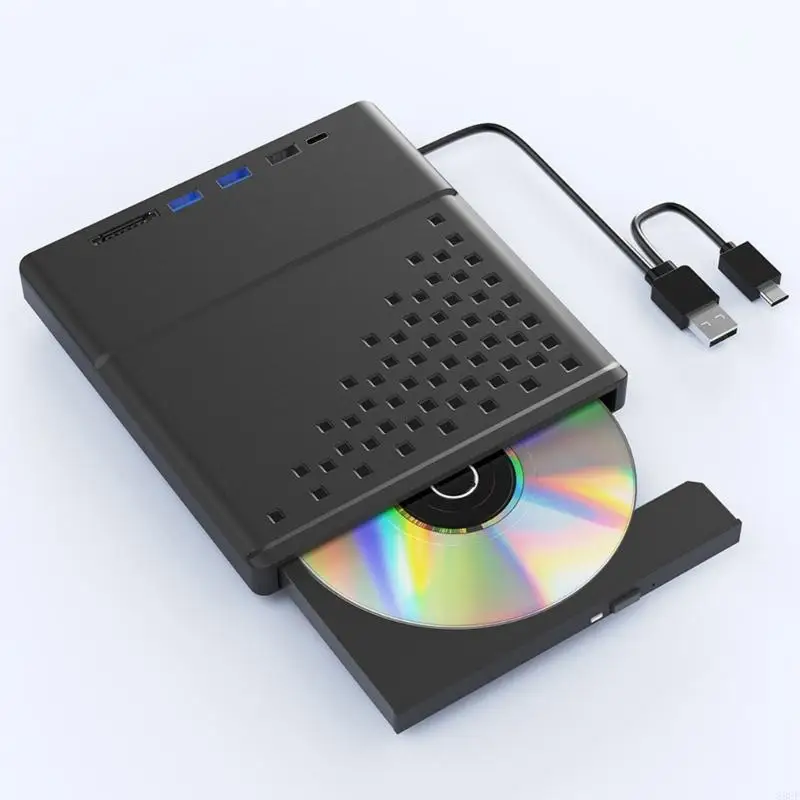External DVDs Drives for Laptop USB3.0 2.0 Type C DVDs Player for Laptop, ROM Disk Drives Portable DVDs Burners 83CF