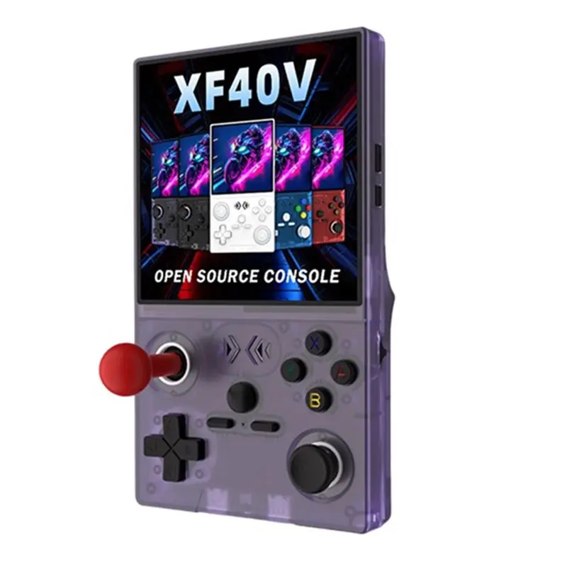 

XF40V Ретро портативная игровая консоль 4,0-дюймовый IPS-экран RGB световой эффект Wi-Fi геймпад Linux OS поддерживает 30+ эмуляторов