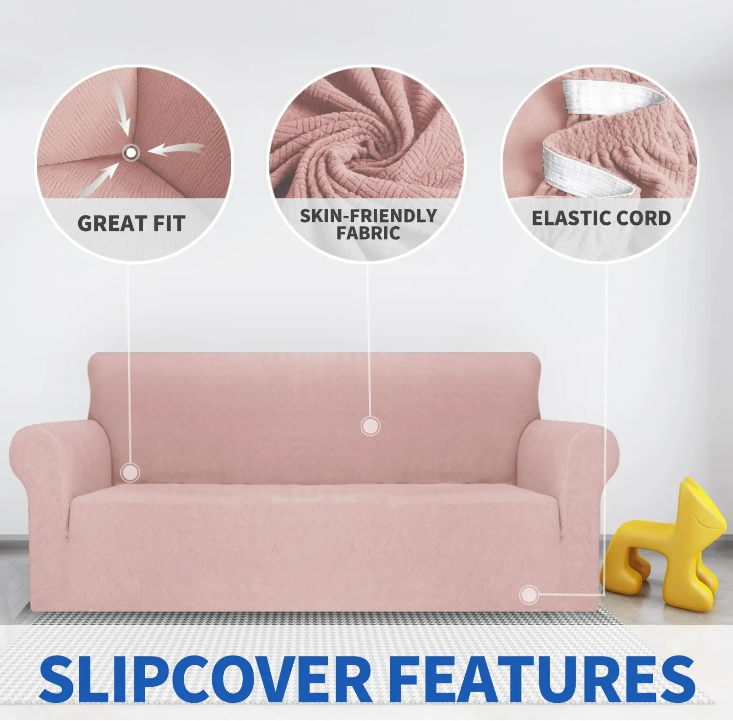 

Maxijin Couch Covers For 3 Cushion Couch Sofa (71""-91""), 1-Piece Stretch Sofa Cover Slipcover Furniture Protector With