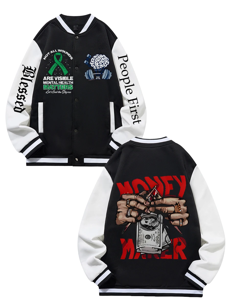 

Черная, синяя, зеленая, двусторонняя бейсбольная куртка унисекс с рождественским принтом XS-XXL, уличное пальто, теплая флисовая мягкая куртка