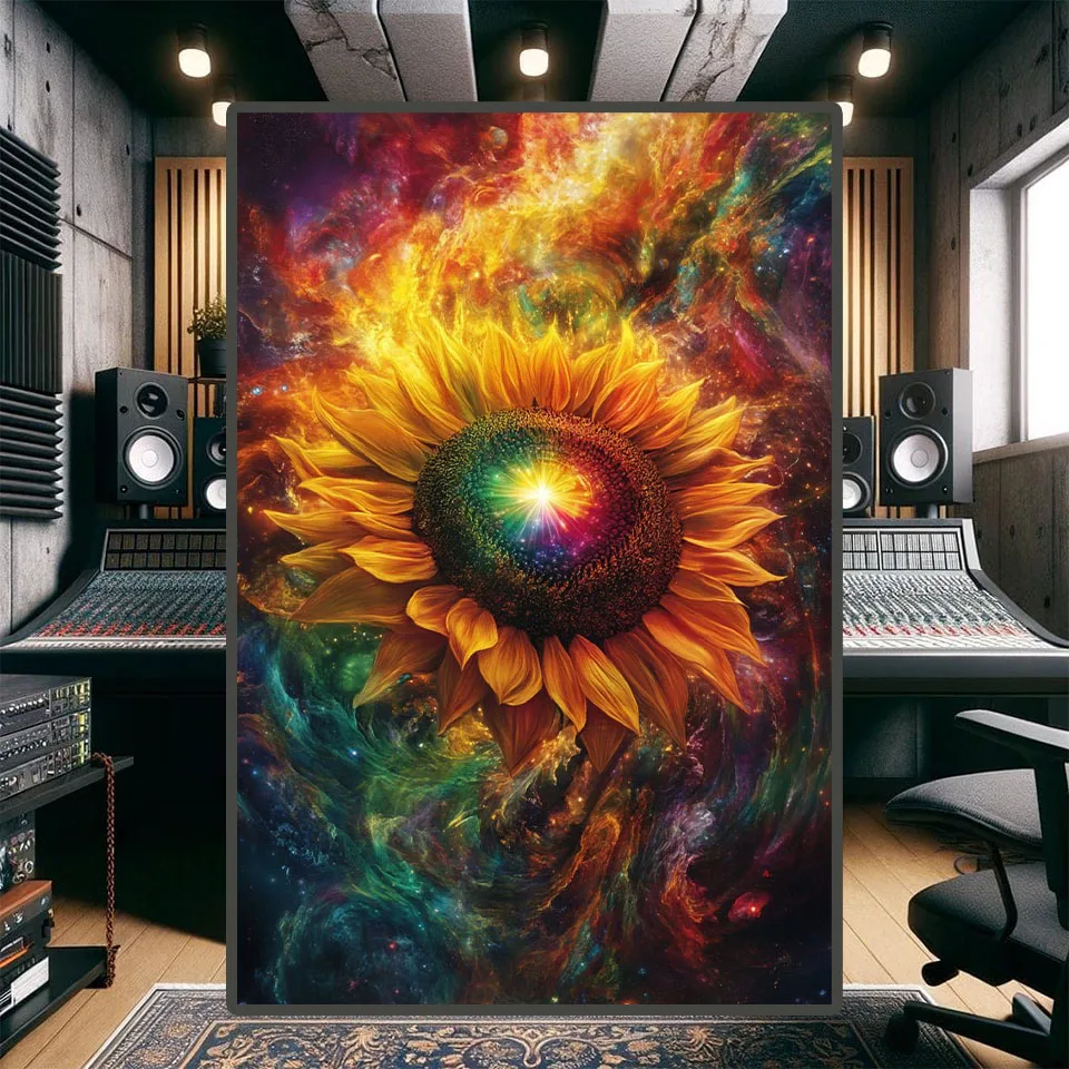 Diy Diamond Painting Kit Shiny Sunflower Rhinestone Full Square Circle Cross Stitch Handmade Mosaic Home Decor Gift