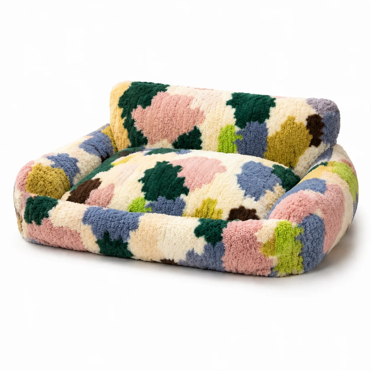 Luxury Eco-Friendly Rectangle Cartoon Pet Kennel With Soft Mat Comfort Warm Bed Nest For Small Dogs And Cats Dropshipping