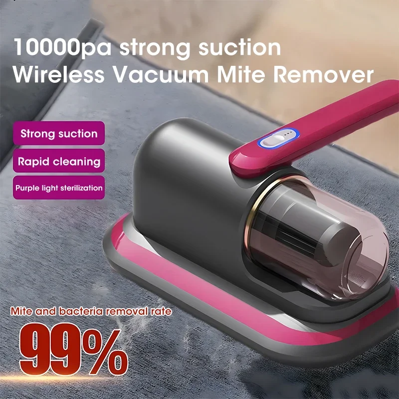 10kPa Handheld Mattress Vacuum Mite Remover Cordless Cleaner for Home Clothes Sofa Bed Pillows Clean Dust Free Shipping