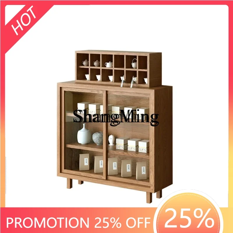 FGgood-looking School  House Simple Duobao Pavilion Tea Display Cabinet Ceramic Ornament Cabinet Tea Set Shelf