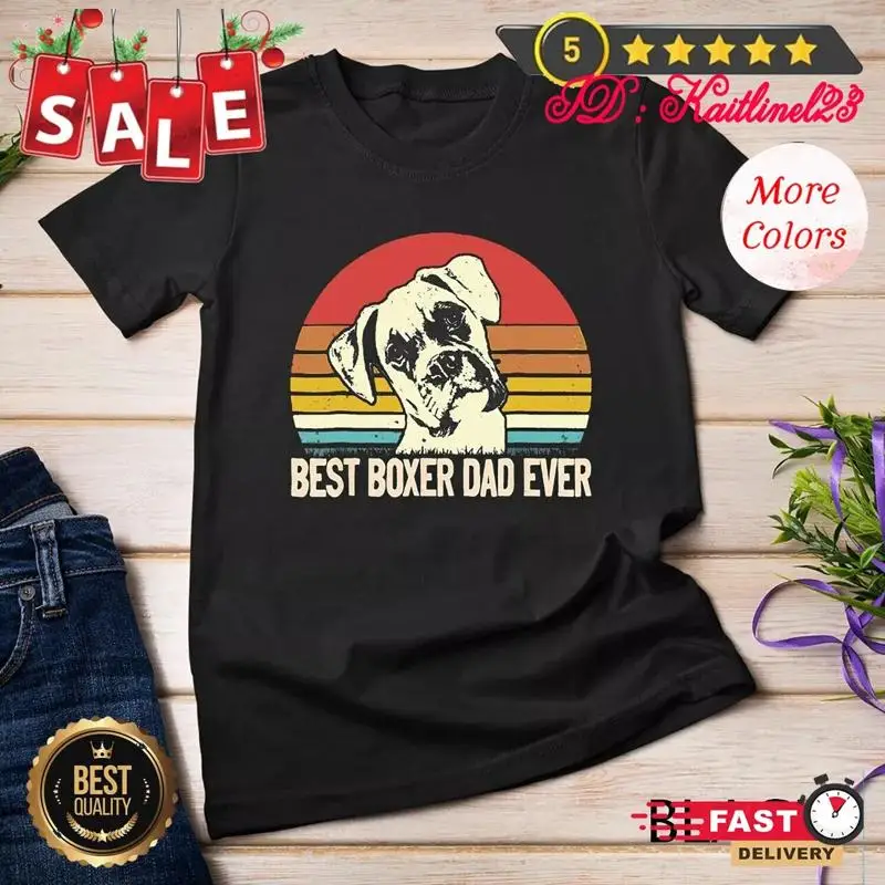 

Футболка Best Dog Dad Ever Boxer на День отца для отца