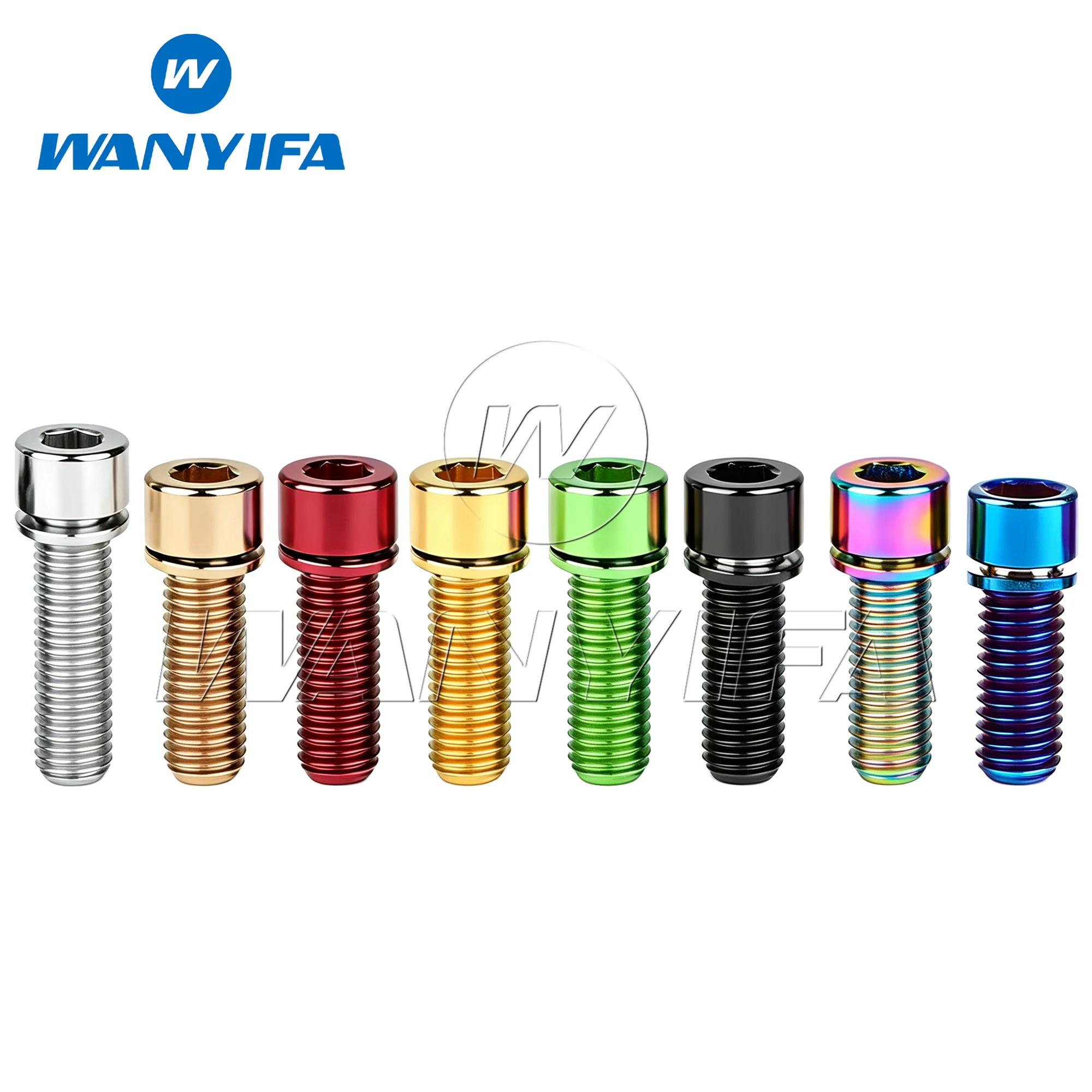 Wanyifa Titanium Bolt M8x20/25mm Allen Key Small Head Ti Screws for Bike BMX Stem Bicycle Stem