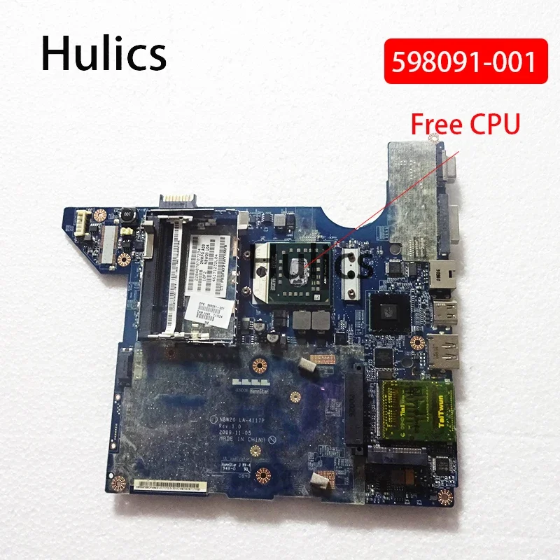 

Hulics б/у 598091 -001 для материнской платы ноутбука HP DV4 DV4-2100 598091 Материнская плата Бесплатный процессор