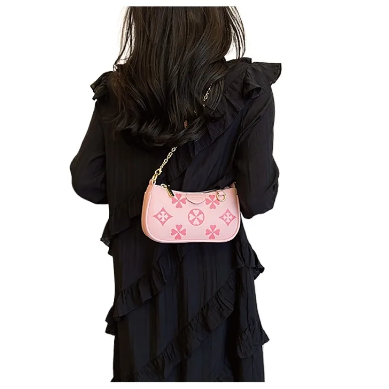 

Premium sense underarm bag 2025 summer new niche women's bag retro printing chain single shoulder handbag crossbody bags