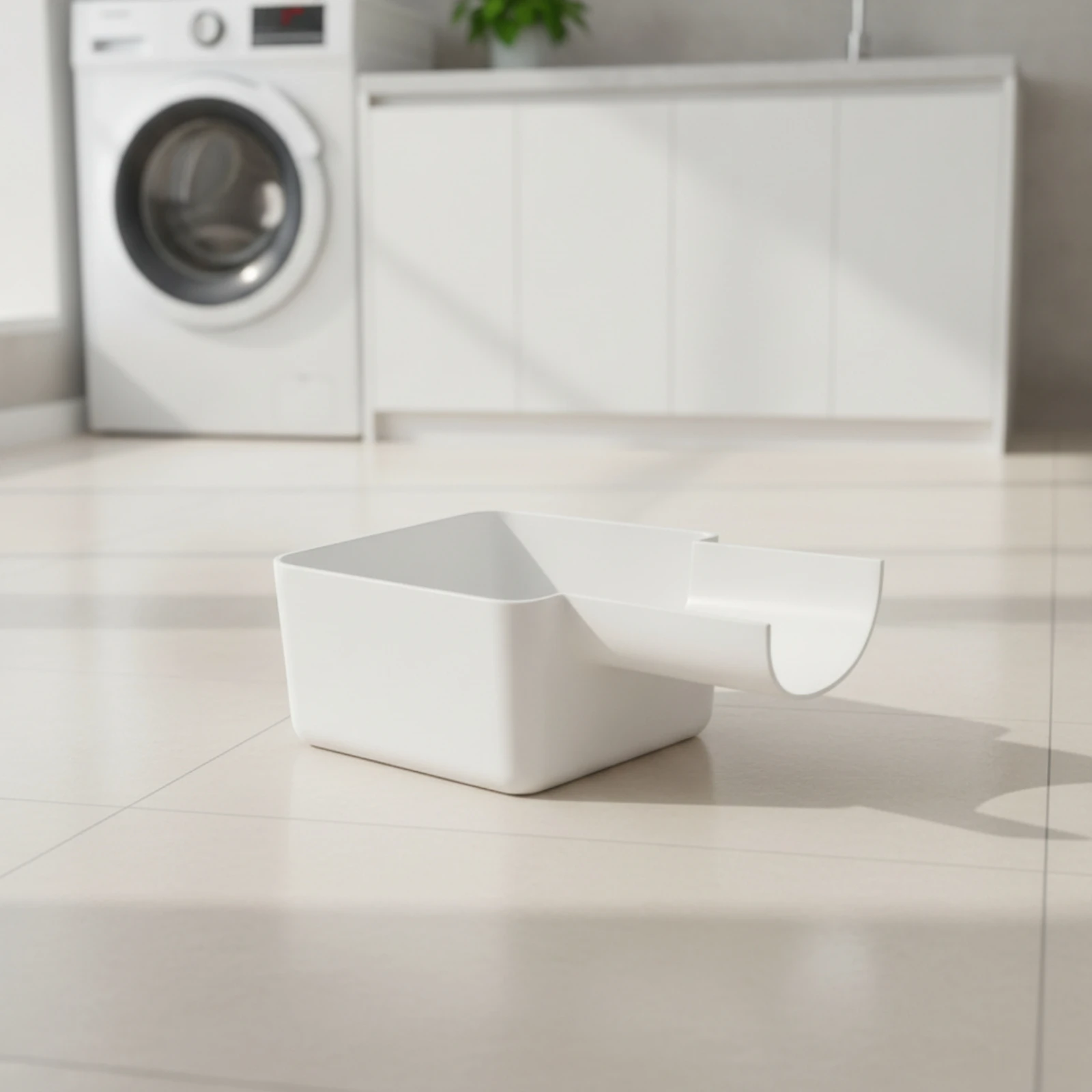 Washing Machine Drain Tray Leak-Proof Washing Machine Drain Pan Water Collecting Tray with Outlet Compact Waterproof