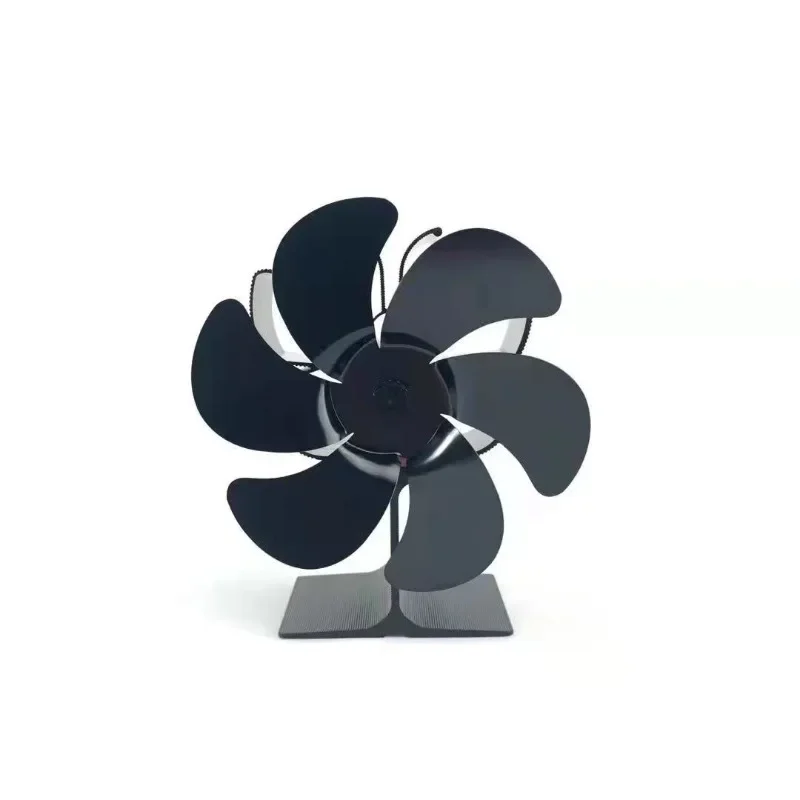 LT370 Thermal Power Fireplace Fan Stove Fan No Power Supply High Temperature Resistance 6 Blades