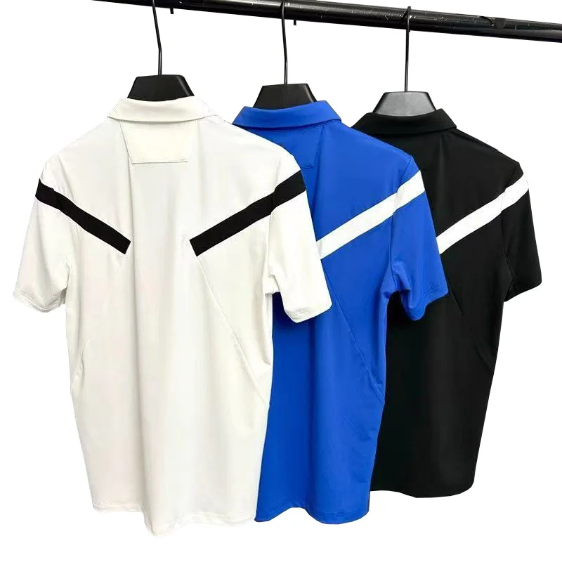 Summer New Golf Men's Outdoor Quick Drying Sweatshirt Breathable Versatile Short Sleeve T-shirt Color blocked POLO Shirt Top