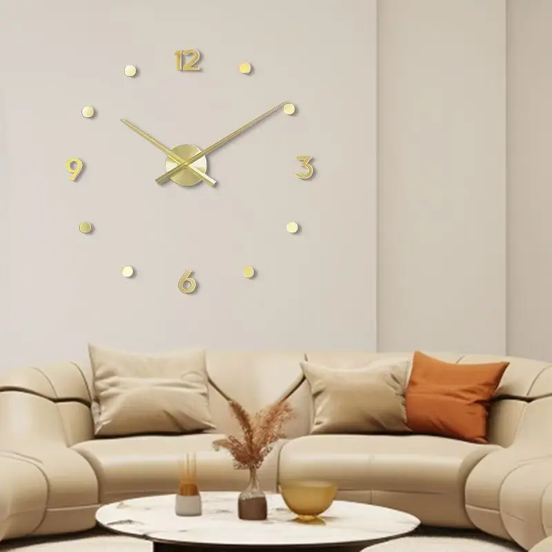 Creative Wall Clock Stickers Modern Brief Retro Wall Clock Living Room Aesthetic Kitchen Design Clocks Luxury Home Decoration