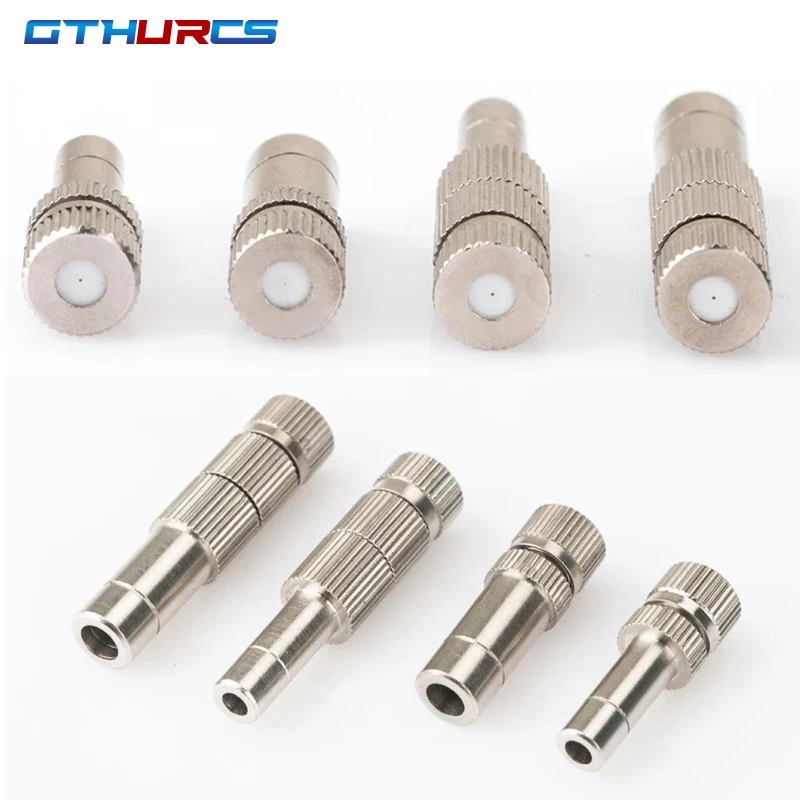 10pcs 5-15bar Mist Cooling Slip Lock Nozzle 6mm Low pressure Micro-nozzles Quick Plug Connectors Garden Irrigation Sprayers