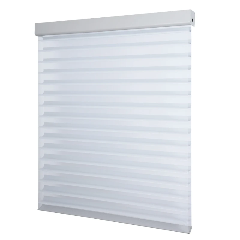 SmartMatters-Motorized Shangrila Blinds Zigbee Blackout Zebra Shades for Windows and Doors Wifi Tuya Alexa Google Assistant