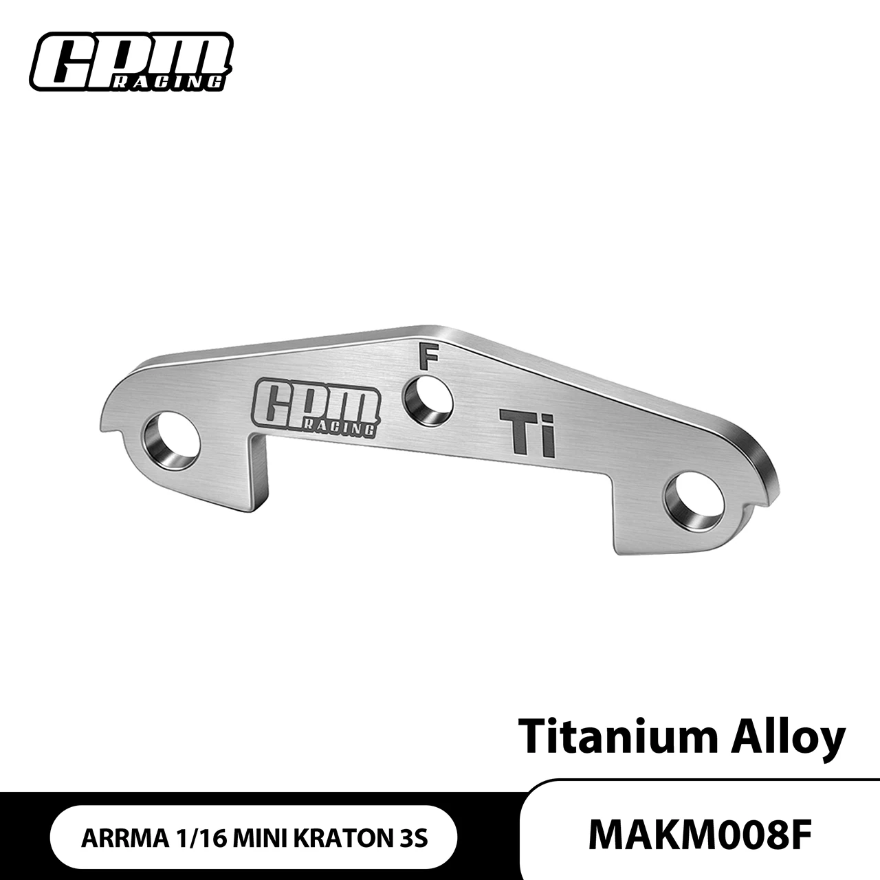 GPM Titanium Front Hingepin Brace For ARRMA 1/16 Mini Kraton 3S ARA2508S