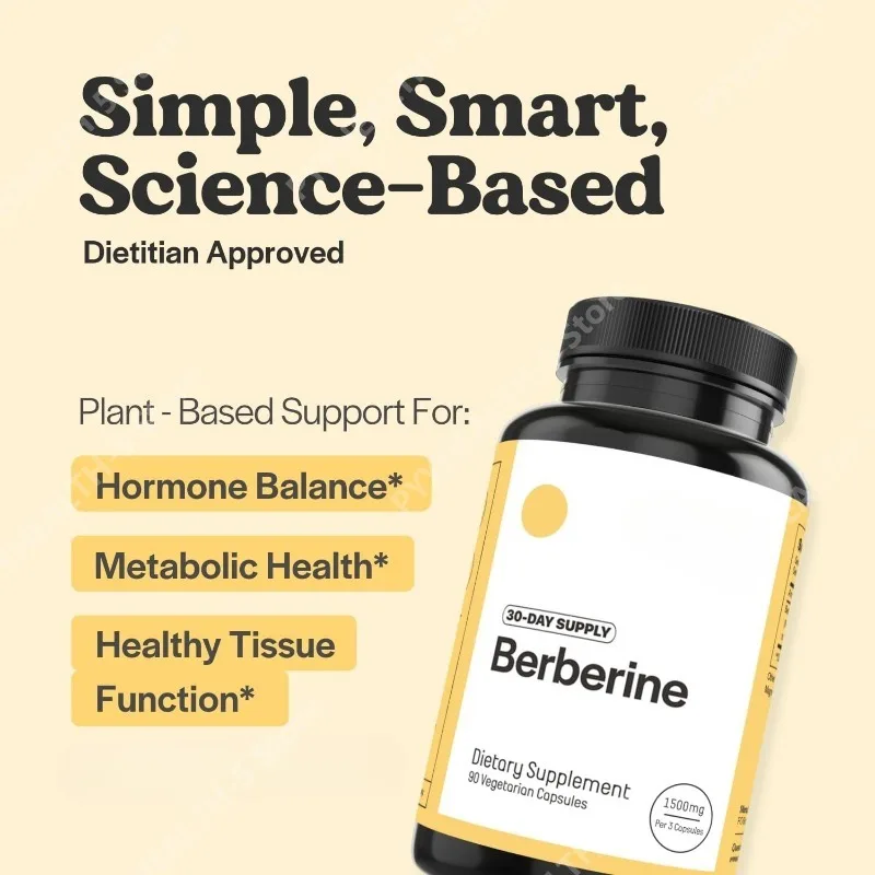 Berberine Supplement 1500mg | Berberine 500mg Per Capsule Supports Metabolic Profiles Hormonal Balance Berberine Supplements