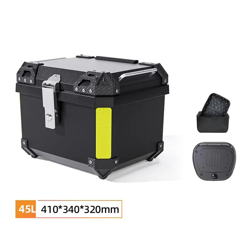 

Motorcycle Luggage Top Box 45L Motorbike Scooter Bike Back Rear Universal Fit Luggage Tail Carrier Tool Case