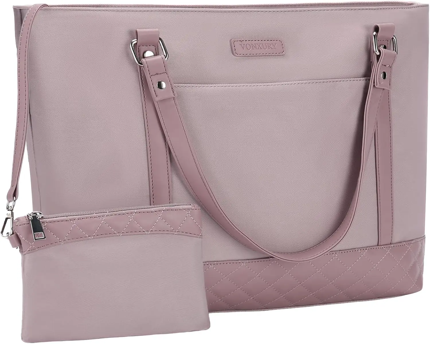 

Laptop Tote Bag for Women, 15.6 Inch Computer Shoulder Bag Teacher Work Bag Travel Purse with Small Pouch VONXURY