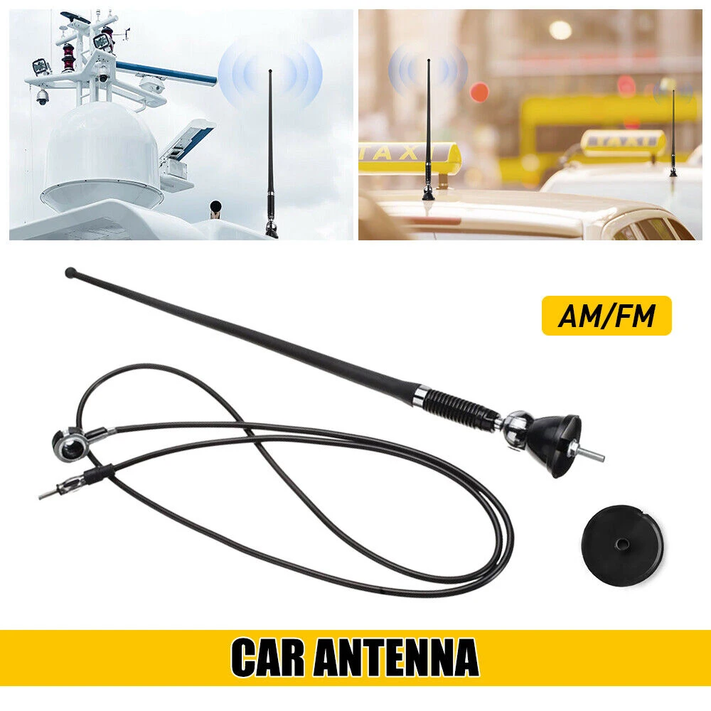 

Универсальная автомобильная гибкая антенна для крыши AM/FM/VICS, алюминиевый сплав, кабель 1.3м, водонепроницаемая