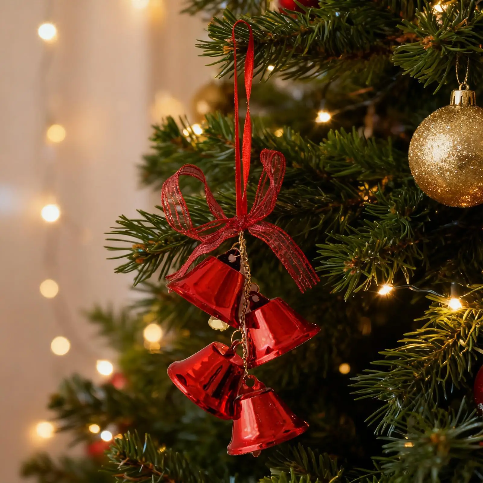 أجراس عيد الميلاد للديكور المعادن زينة عيد الميلاد الزفاف جلجل المعلقات مع القوس لحفل زفاف المنزل مزرعة داخلي