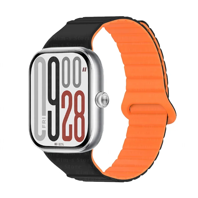 Silicone Magnetic Band for Original Xiaomi Miband 9 Pro/Redmi Watch 4 5 Strap Watchband Bracelet for Mi Band 8 Pro Wristband