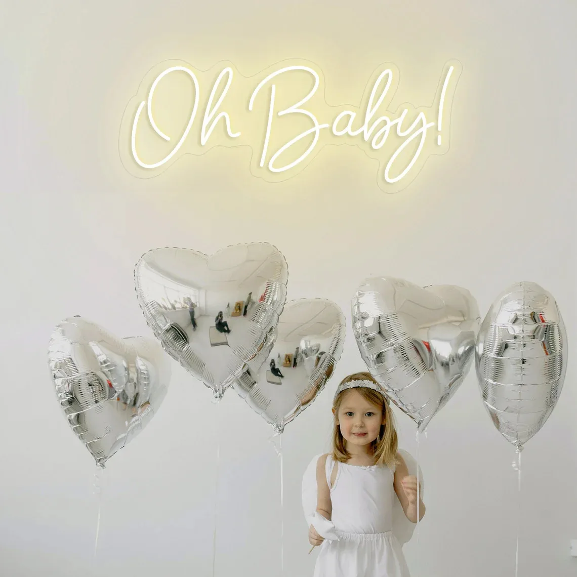 Oh Baby Neon Sign Custom Wall Decor, Led Sign Personalized Gifts for Her, Neon Light Baby Shower Decor, Led Light Baby Shower