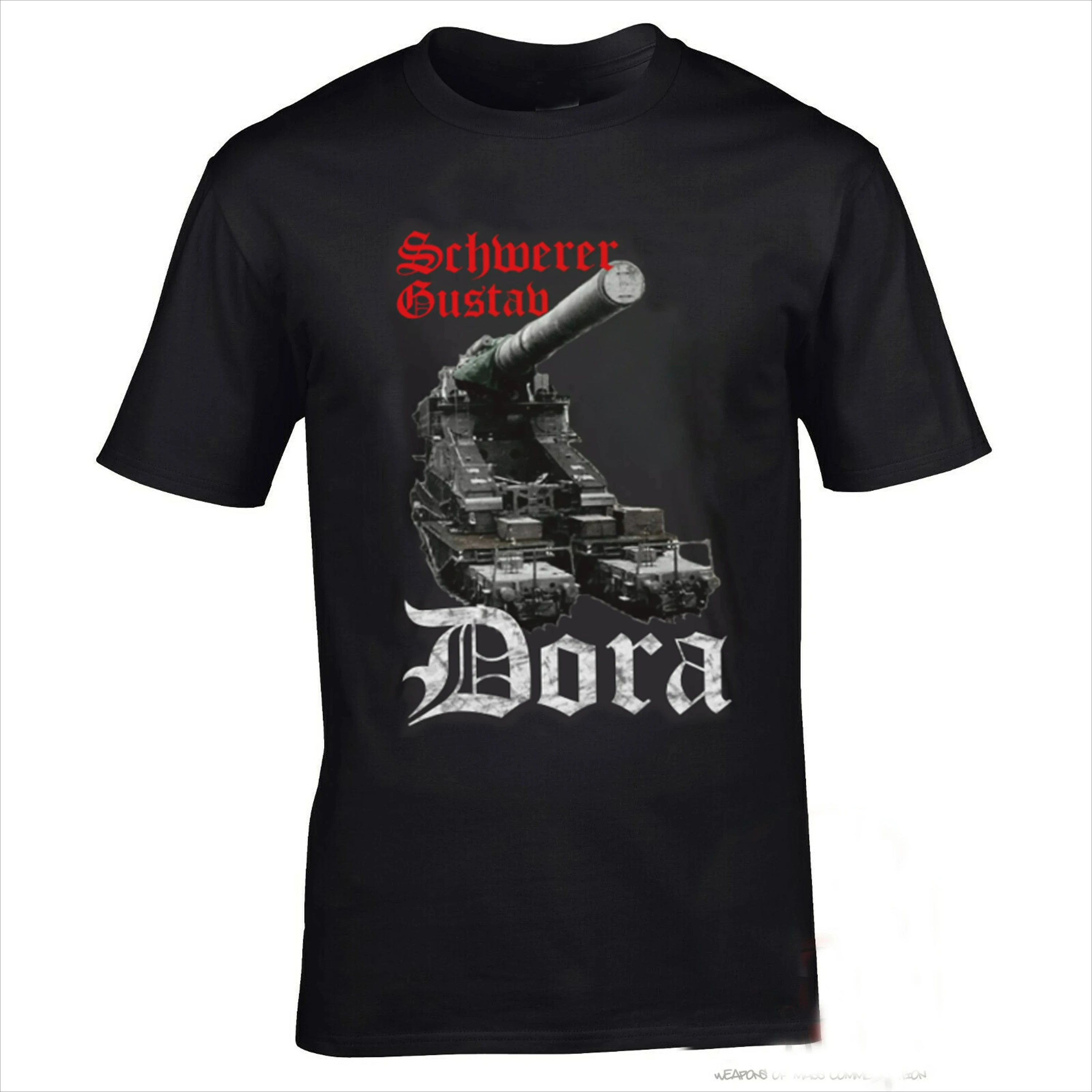 

Schwerer Gustav Dora Device Railroad Gun 80cm Caliber Cannon T-Shirt. Summer Cotton Short Sleeve O-Neck Mens T Shirt New S-3XL