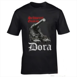 Schwerer Gustav Dora Device Railroad Gun 80cm Caliber Cannon T-Shirt. Summer Cotton Short Sleeve O-Neck Mens T Shirt New S-3XL