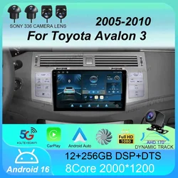 Android 16 Car Radio For Toyota Avalon 3 2005 2006 2007 - 2010 Navigation Multimedia Player Stereo GPS WiFi+4G DSP Carplay+Auto