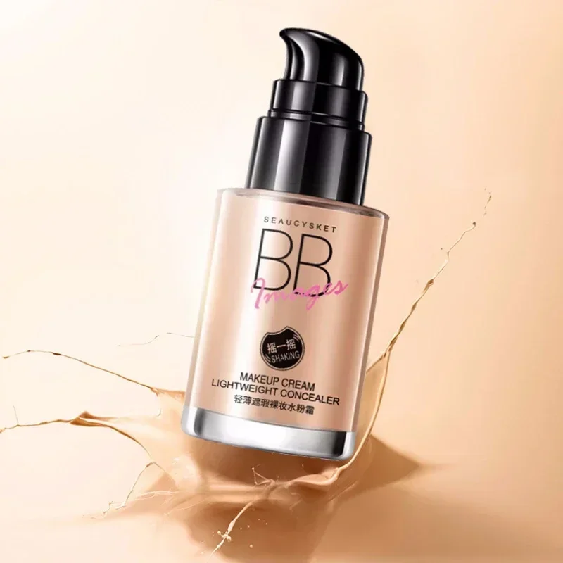 Creme de base de água suave Cobertura perfeita Brilho natural e desgaste leve para maquiagem fresca durante todo o dia