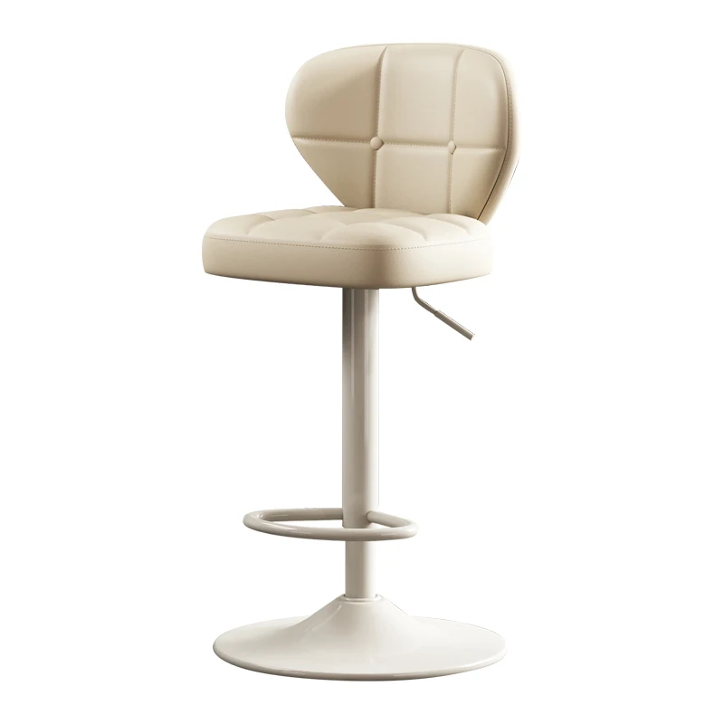 Stylish Swivel Modern Bar Chairs Lounge Minimalistic Leather Brown Stools Bar Chairs Nordic White Taburete Alto Furniture