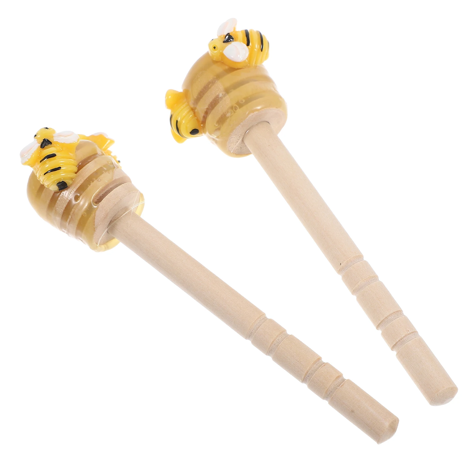 

2Pcs Bee Stirring Rod Miniature Kitchen Decor Tiered Tray Spring Summer Farmhouse Bumblebee Honeycomb Stick Display